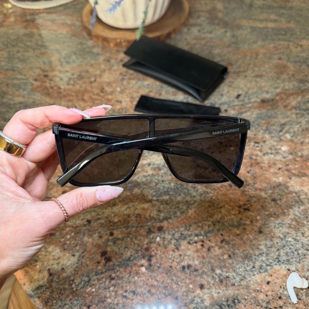 Yves Saint Laurent Black Mask Sunglasses - Picture 7 of 9